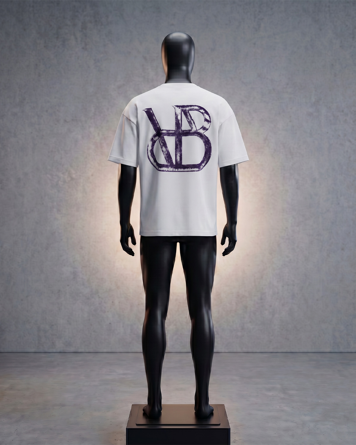 Beïrren Purple Monogram T-Shirt (White)